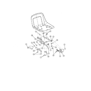 Seat Adjustment Diagram and Parts List for 17AI2ACP756  Cub Cadet Lawn Tractor